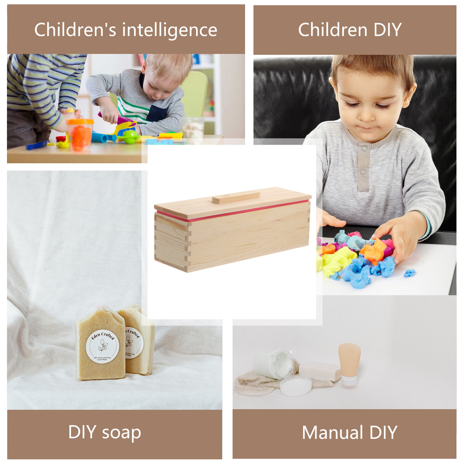 Quality Soap Making Kit - صندوق قوالب صابون من الخشب الطبيعي