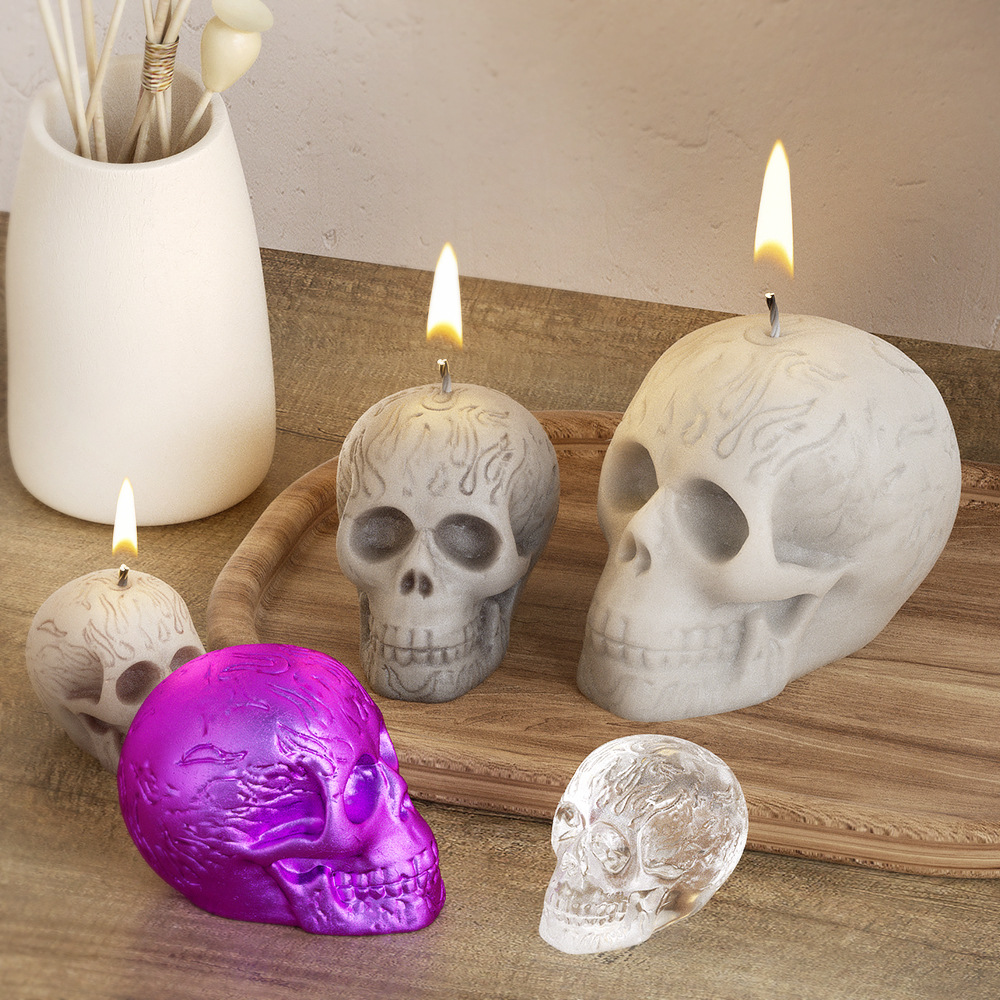 Soap Making Silicone Molds - متعدد الحجم الجمجمة رئيس قالب من