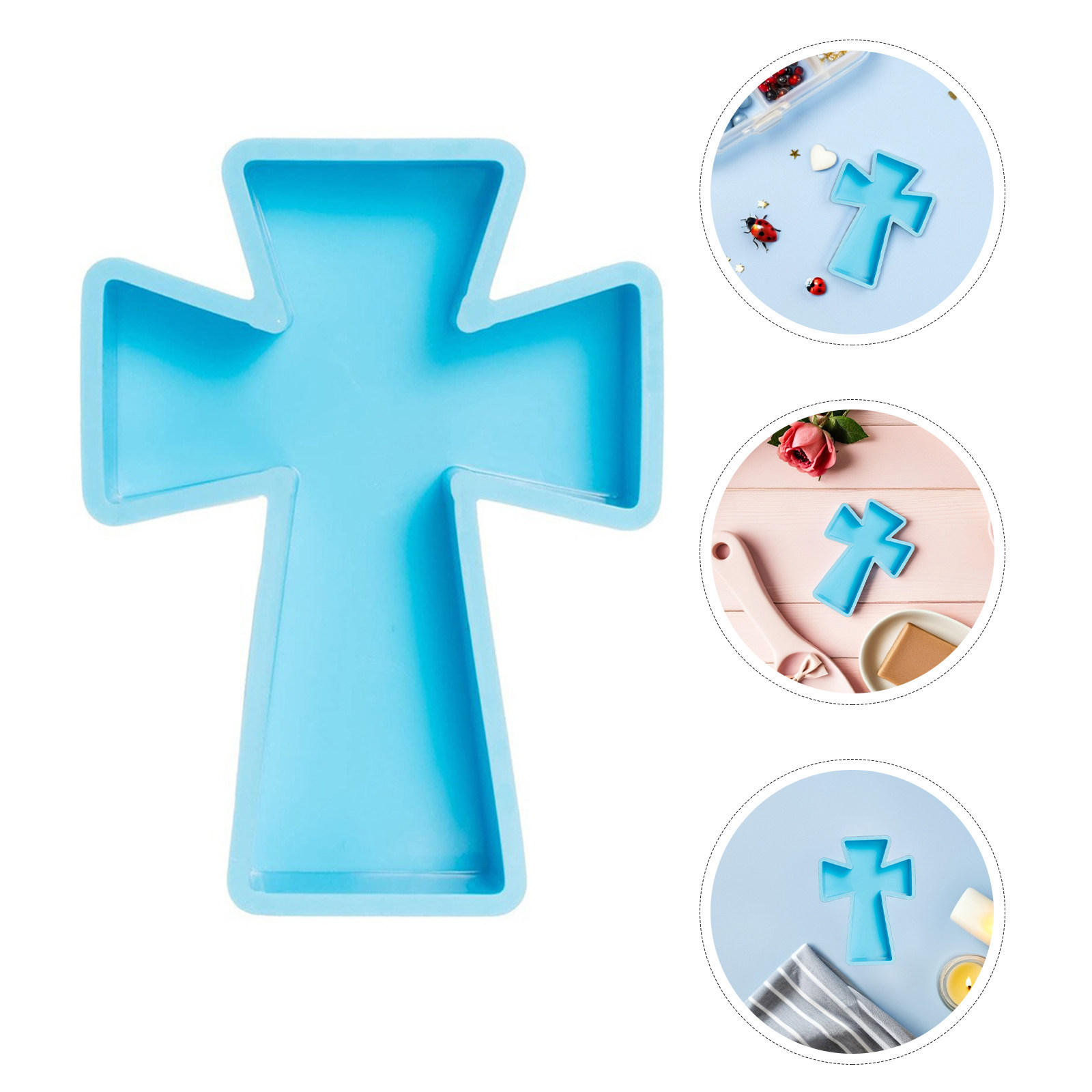 Soap Making Silicone Molds - قالب سيليكون على شكل صليب لصب