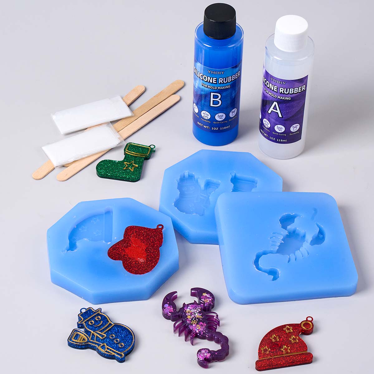طقم صنع قوالب السيليكون 118 مل - مراجعة Soap Making Silicone Molds وسعره