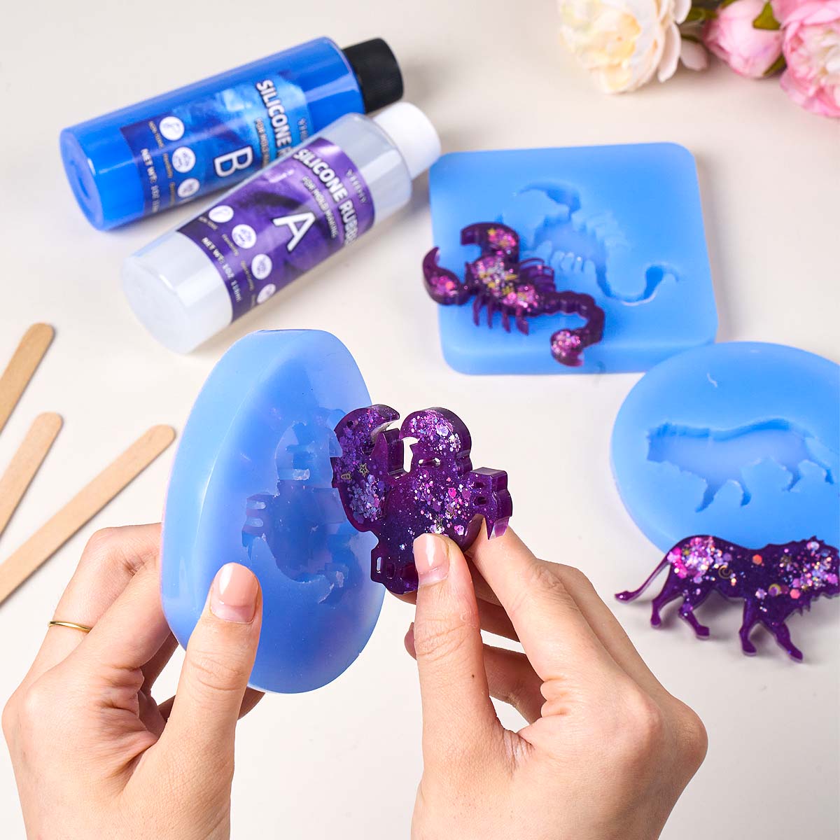 طقم صنع قوالب السيليكون 118 مل - مراجعة Soap Making Silicone Molds وسعره
