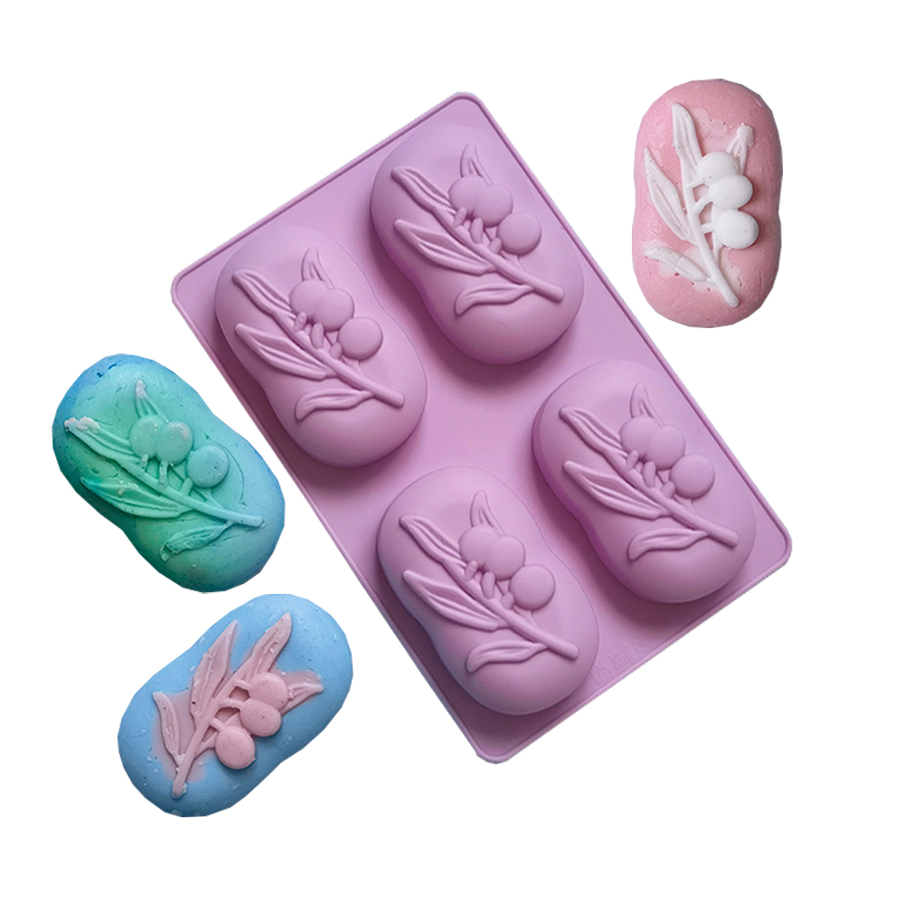 4 تجاويف البيضاوي شجرة الزيتون - مراجعة Soap Making Items وسعره