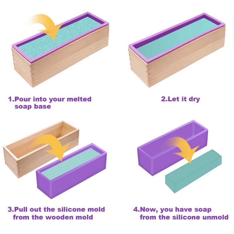 قالب صابون سيليكون مرن بتصميم  - مراجعة Soap Mold Silicone Loaf وسعره