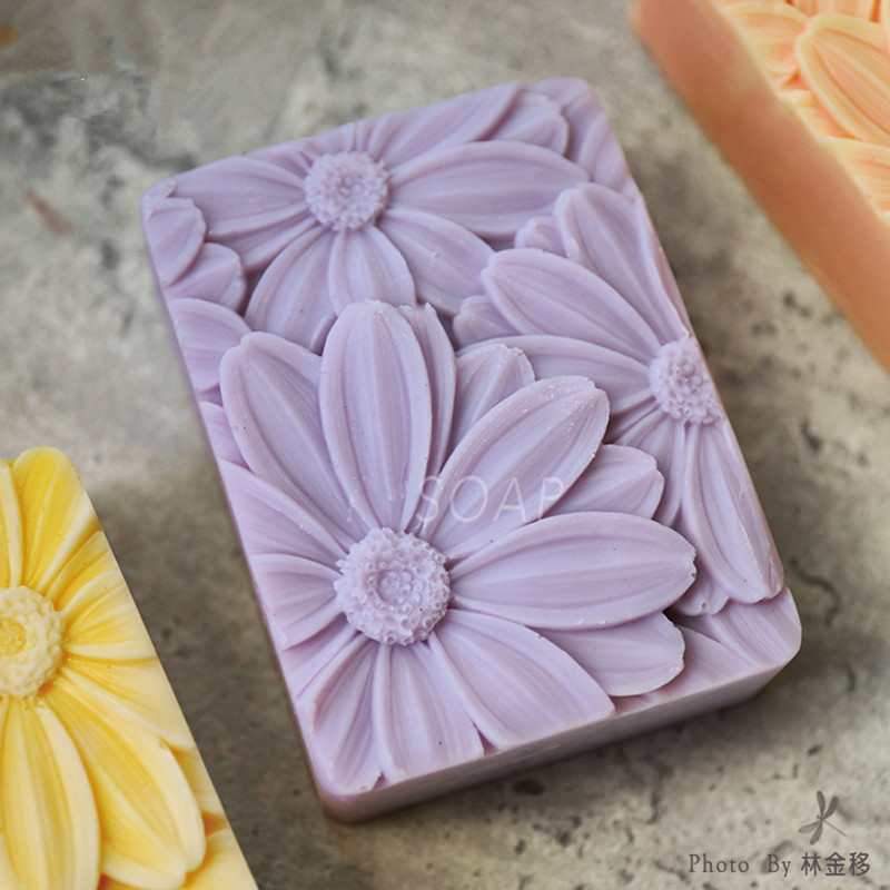 الأحدث!! !3d أنيقة عباد الشمس  - مراجعة Soap Mold Silicone Loaf وسعره