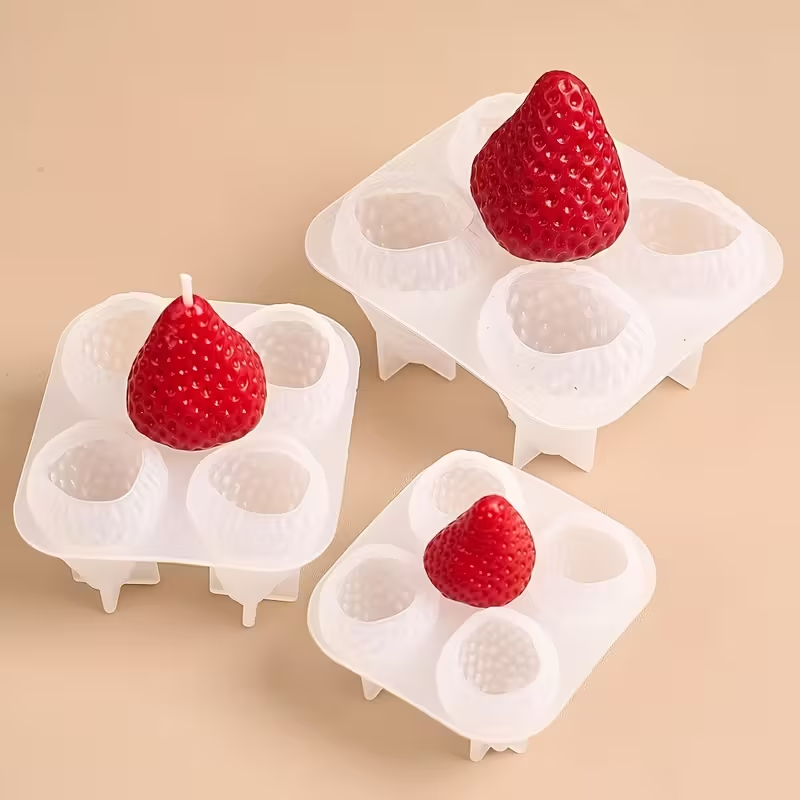 قالب شمع سيليكون على شكل فراول - مراجعة Soap Making Silicone Molds وسعره