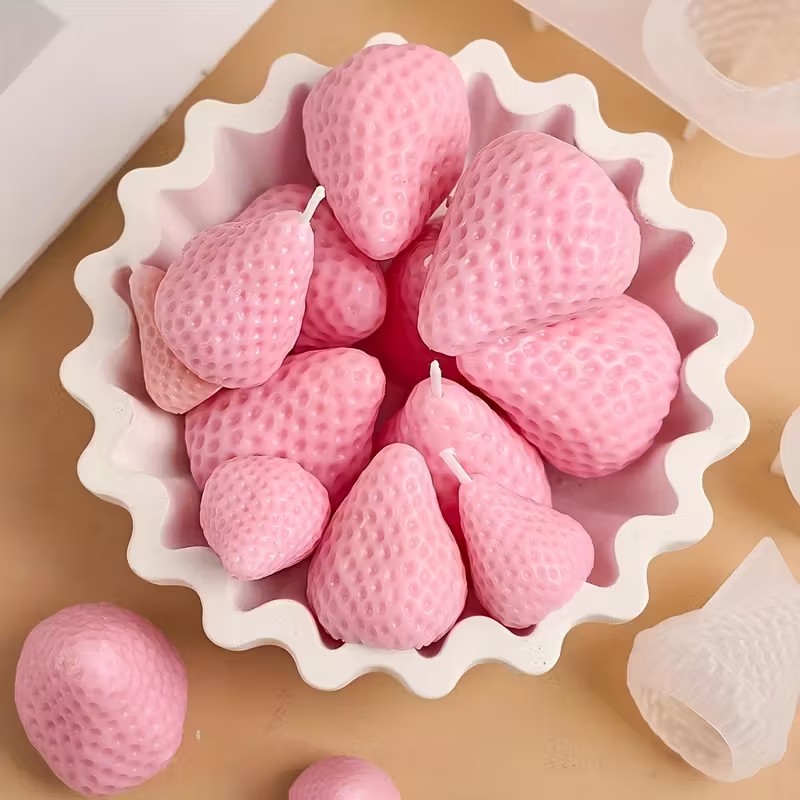 قالب شمع سيليكون على شكل فراول - مراجعة Soap Making Silicone Molds وسعره