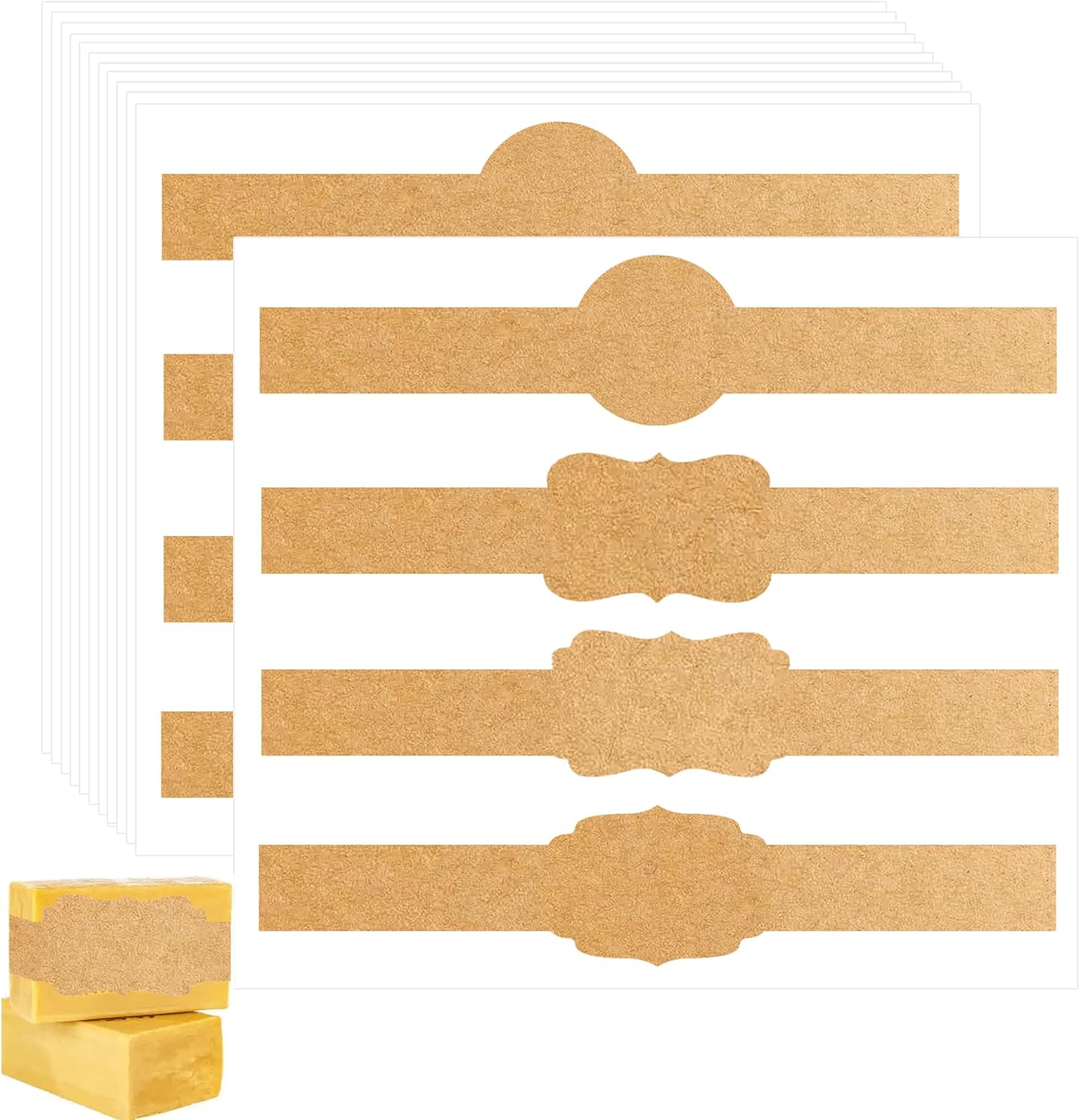 ملصقات ملصقات صابون كرافت بنية - مراجعة Kraft Soap Label وسعره