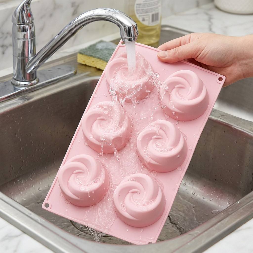قالب سيليكون على شكل وردة بـ 6 - مراجعة Soap Mold Silicone Loaf وسعره