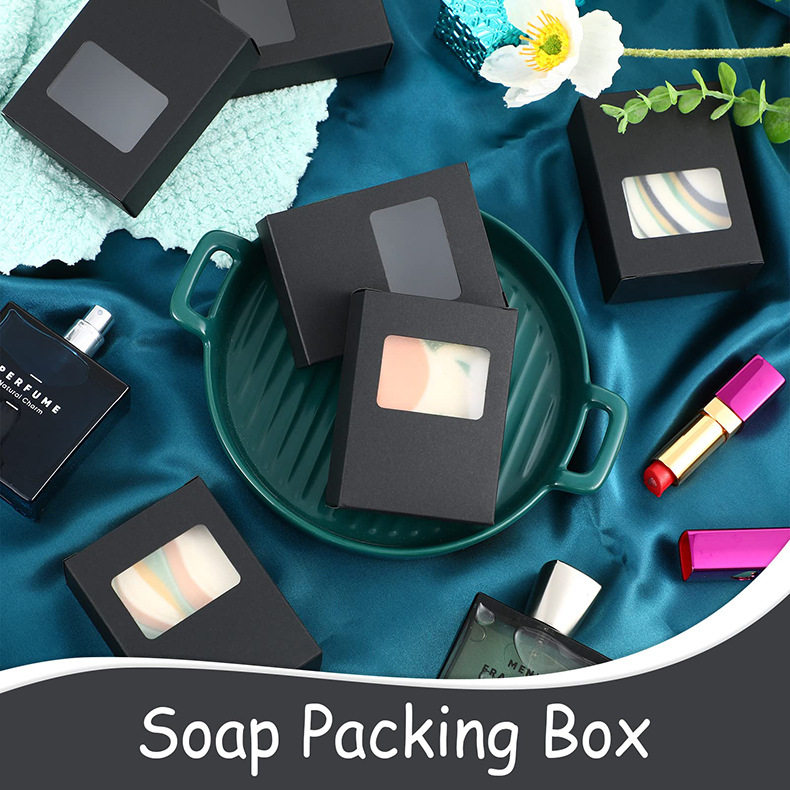 صندوق تعبئة الصابون المستطيلي  - مراجعة Kraft Soap Label وسعره